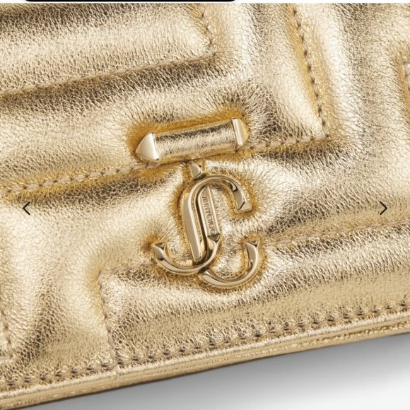 Jimmy Choo Nappa Leather Wallet with Light Gold JC Emblem - Picture 4 of 12